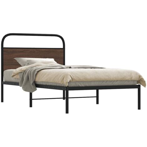 Cadre de lit sans matelas-Structure de lit 90x190cm chêne marron bois ingénierie 535823 (1/5)
