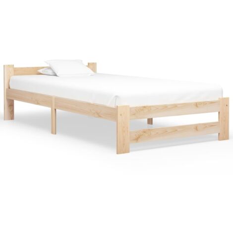 Cadre de lit sans matelas-Structure de lit bois massif de pin 100x200 cm 362305 (1/5)