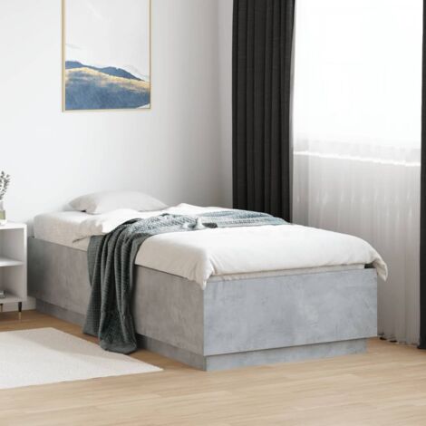 Cadre de lit sans matelas-Structure de lit gris béton 90x190 cm 744405 (1/5)