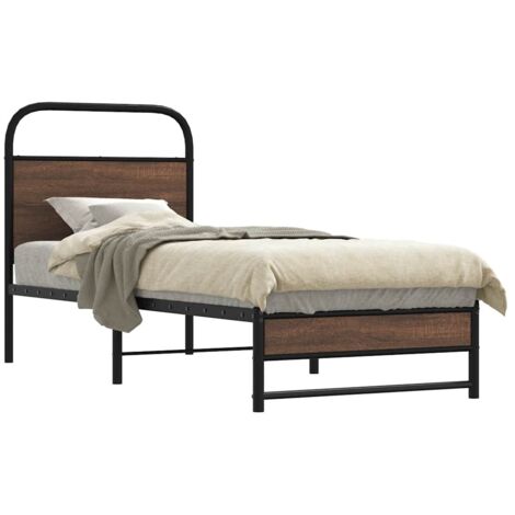 Cadre de lit sans matelas-Structure de lit 75x190cm chêne marron bois ingénierie 554220 (1/5)