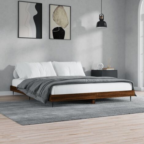 Cadre de lit sans matelas-Structure de lit chêne marron 200x200 cm 768215 (1/5)