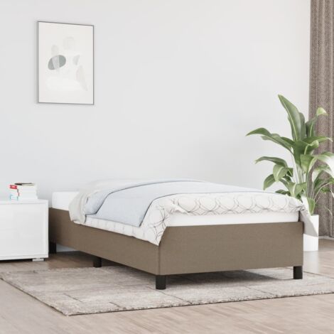 Cadre de lit sans matelas-Structure de lit taupe 100x200 cm tissu 570168 (1/5)