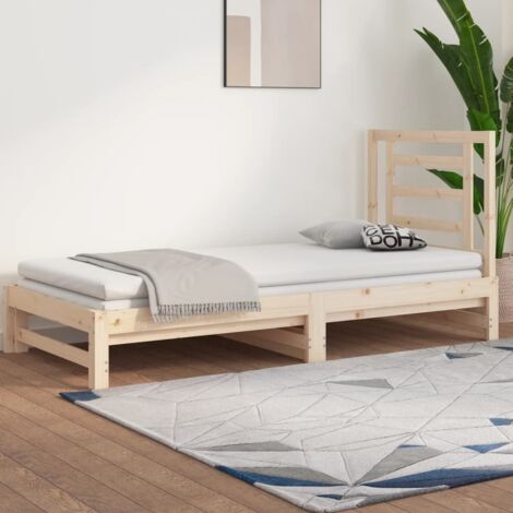 Lit coulissant sans matelas-Lit Adulte 2x(90x190) cm 839133 (1/5)