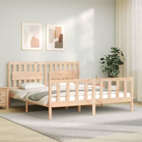 Cadre de lit sans matelas-Structure de lit bois massif de pin 752730 (1/5)