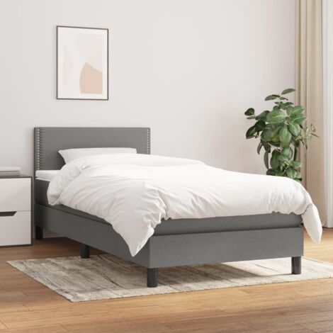 Lit avec matelas et sommier à lattes 100x200cm pour chambre adulte