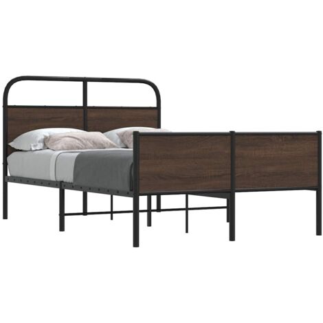 Cadre de lit sans matelas-Structure de lit 120x200 cm chêne marron 642554 (1/5)