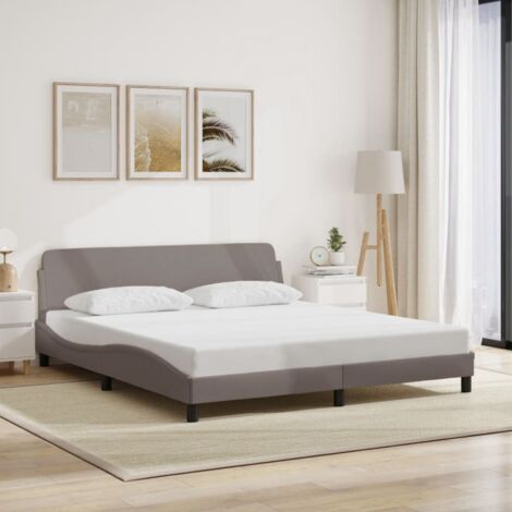 Cadre de lit sans matelas-Structure de lit taupe 180x200 cm tissu 454122 (1/5)