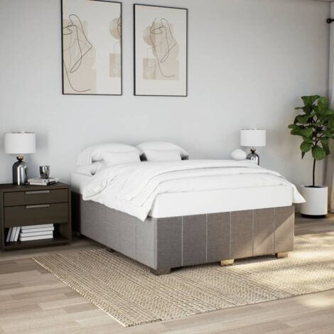Cadre de lit sans matelas-Structure de lit taupe 140x200 cm tissu 994888 (1/5)