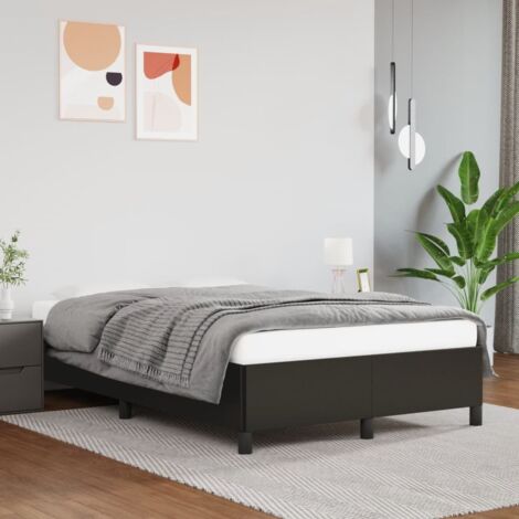 Cadre de lit sans matelas-Structure de lit noir 120x190 cm similicuir 416388 (1/5)