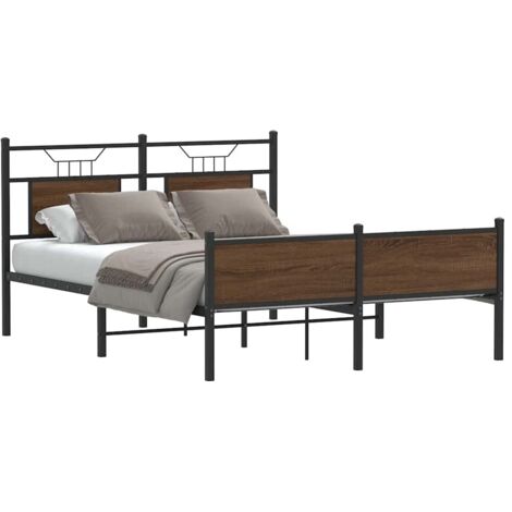 Cadre de lit sans matelas-Structure de lit chêne marron 140x190 cm 914427 (1/5)