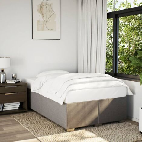 Cadre de lit sans matelas-Structure de lit taupe 120x200 cm tissu 920004 (1/5)