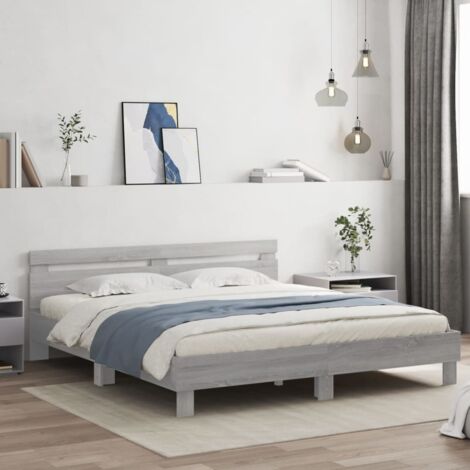 Cadre de lit sans matelas-Structure de lit sonoma gris 180x200 cm 230959 (1/5)