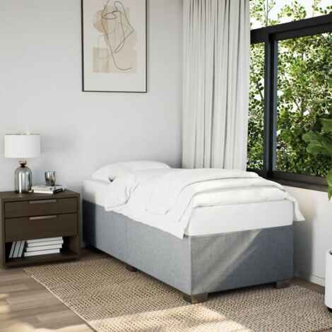 Cadre de lit sans matelas-Structure de lit gris clair 90x190 cm tissu 959913 (1/5)