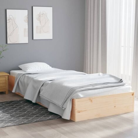 Cadre de lit sans matelas-Structure de lit bois massif 90x190 cm 521931 (1/5)
