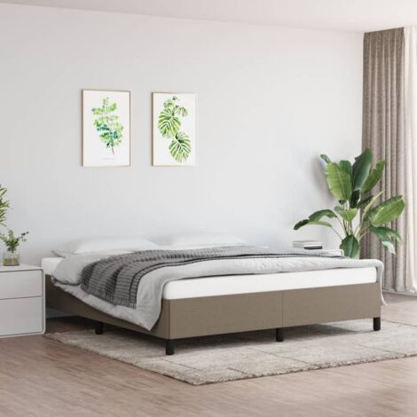 Cadre de lit sans matelas-Structure de lit taupe 160x200 cm tissu 277926 (1/5)
