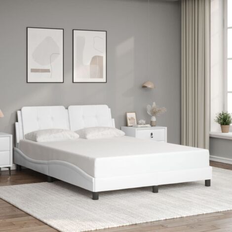 Cadre de lit sans matelas-Structure de lit blanc 120x200 cm similicuir 759117 (1/5)