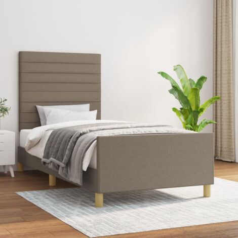 Cadre de lit sans matelas-Structure de lit taupe 100x200 cm tissu 364414 (1/5)