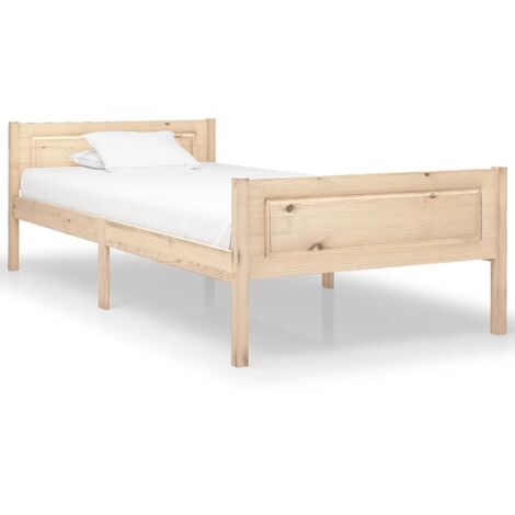 Cadre de lit sans matelas-Structure de lit bois massif de pin 100x200 cm 788910 (1/5)