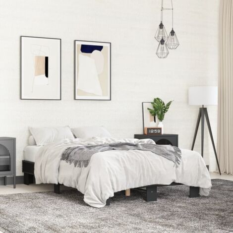 Cadre de lit sans matelas-Structure de lit noir 140x200 cm 945787 (1/5)