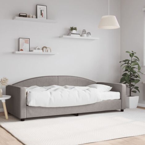 Lit de jour avec matelas-Canapé-lit taupe 90x200 cm tissu 875379 (1/5)