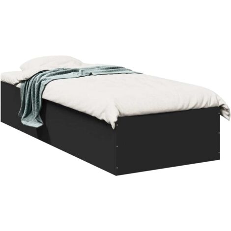Cadre de lit sans matelas-Structure de lit noir 90x190 cm 490507 (1/5)