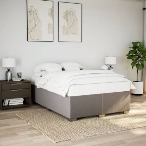 Cadre de lit sans matelas-Structure de lit taupe 160x200 cm tissu 123024 (1/5)