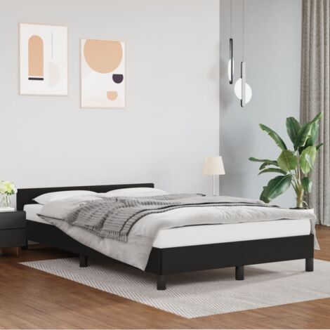 Cadre de lit sans matelas-Structure de lit noir 120x190 cm similicuir 975920 (1/5)