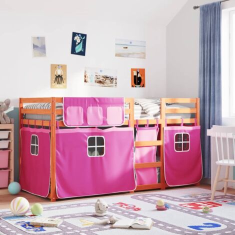 Lit superposé sans matelas-Cadre de lit 90x190 cm bois de pin massif 314881 (1/5)