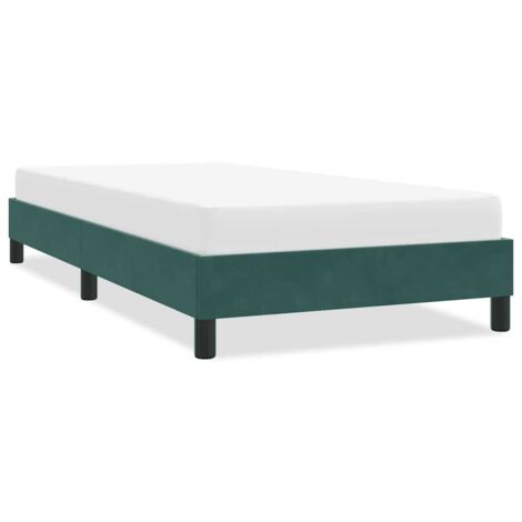 Cadre de lit sans matelas-Structure de lit vert foncé 80x220 cm velours 625050 (1/5)