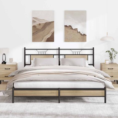 Cadre de lit sans matelas-Structure de lit chêne sonoma 160x200 cm 544210 (1/5)