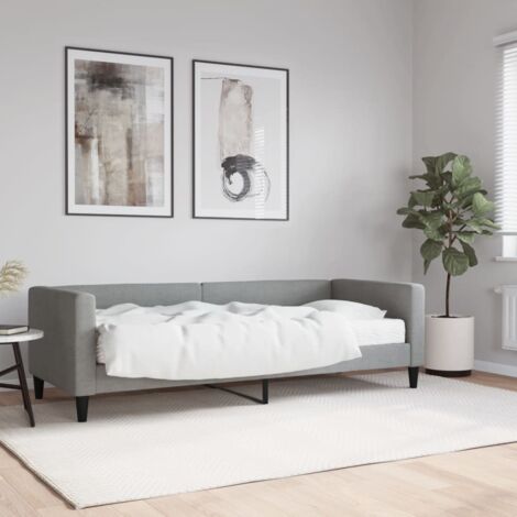 Lit de jour avec matelas-Canapé-lit gris clair 80x200 cm tissu 903048 (1/5)