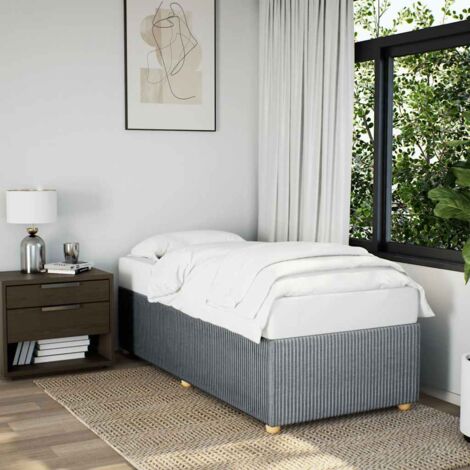 Cadre de lit sans matelas-Structure de lit gris clair 90x190 cm tissu 742610 (1/5)