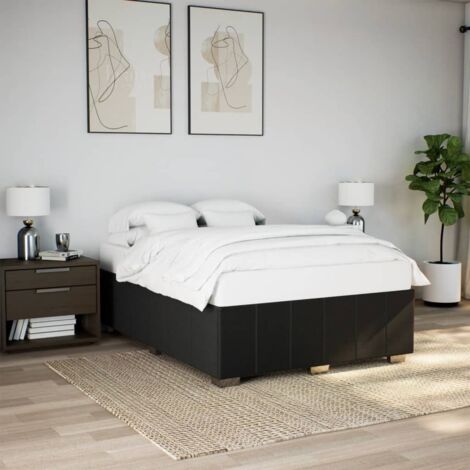 Cadre de lit sans matelas-Structure de lit noir 140x190 cm tissu 361310 (1/5)