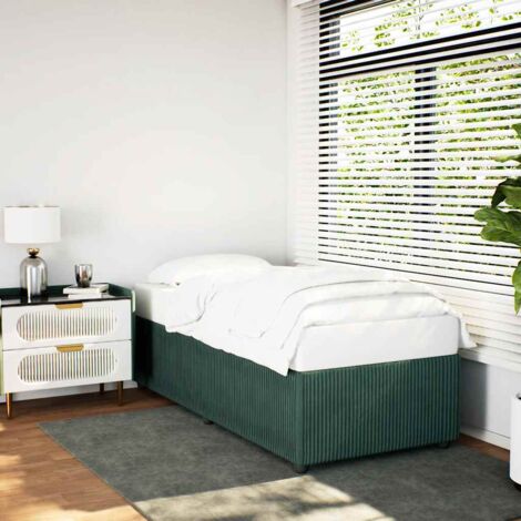 Cadre de lit sans matelas-Structure de lit vert foncé 100x200 cm velours 247110 (1/5)