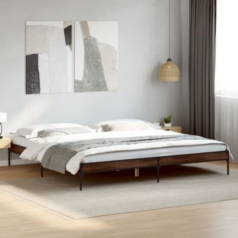 Cadre de lit sans matelas-Structure de lit chêne marron 200x200 cm 169178 (1/5)