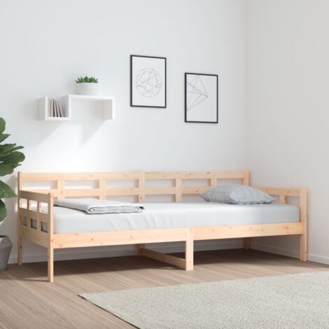 Lit de jour sans matelas-Canapé-lit bois de pin massif 80x200 cm 678594 (1/5)