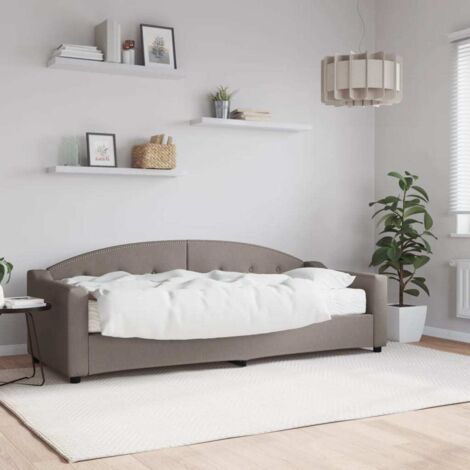 Lit de jour avec matelas-Canapé-lit taupe 80x200 cm tissu 518784 (1/5)