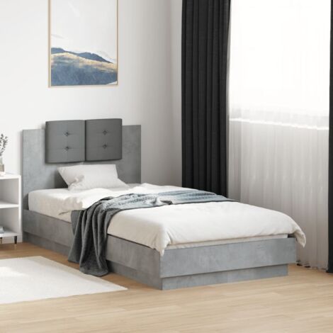 Cadre de lit sans matelas-Structure de lit gris béton 90x190 cm 529172 (1/5)