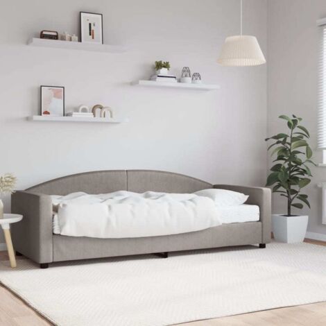 Lit de jour avec matelas-Canapé-lit taupe 80x200 cm tissu 369175 (1/5)