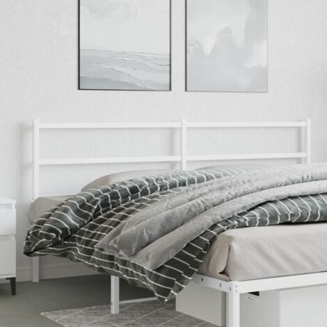 Tête de lit métal-Panneau de lit-Accessoire de Lit blanc 180 cm 993558 (1/5)