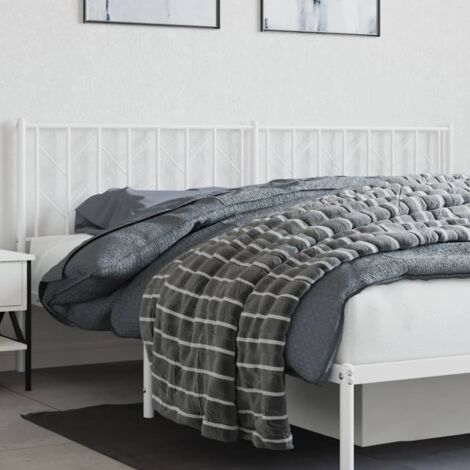 Tête de lit métal-Panneau de lit-Accessoire de Lit blanc 193 cm 768543 (1/5)