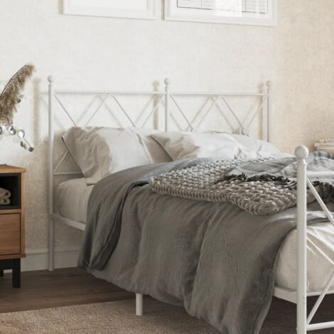 Tête de lit métal-Panneau de lit-Accessoire de Lit blanc 120 cm 459879 (1/5)