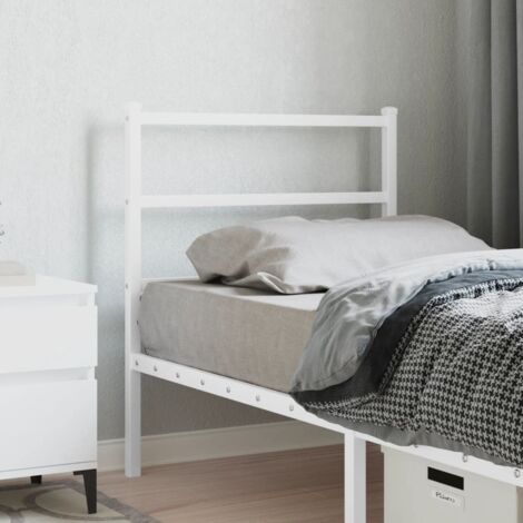 Tête de lit métal-Panneau de lit-Accessoire de Lit blanc 75 cm 500381 (1/5)