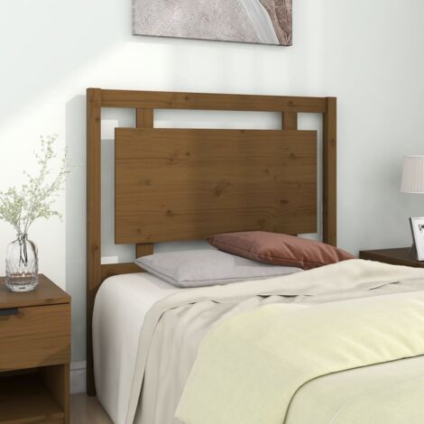 Tête de lit-Panneau de lit-Accessoire de Lit Marron miel 95,5x4x100 cm Bois massif de pin 145805 (1/5)