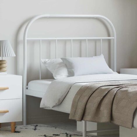 Tête de lit métal-Panneau de lit-Accessoire de Lit blanc 100 cm 468423 (1/5)
