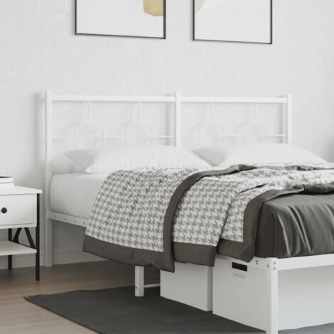 Tête de lit métal-Panneau de lit-Accessoire de Lit blanc 160 cm 736709 (1/5)
