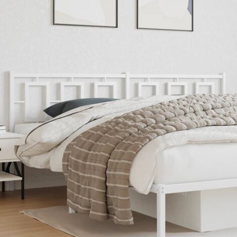 Tête de lit métal-Panneau de lit-Accessoire de Lit blanc 193 cm 483546 (1/5)