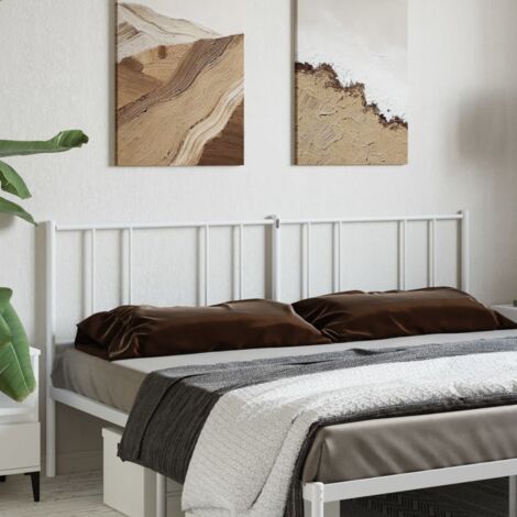 Tête de lit métal-Panneau de lit-Accessoire de Lit blanc 193 cm 680067 (1/5)