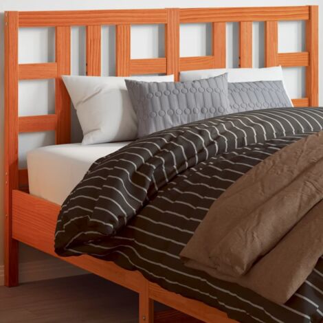 Tête de lit-Panneau de lit-Accessoire de Lit cire marron 135 cm bois massif de pin 436341 (1/5)