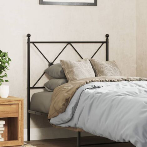 Tête de lit métal-Panneau de lit-Accessoire de Lit noir 75 cm 911953 (1/5)